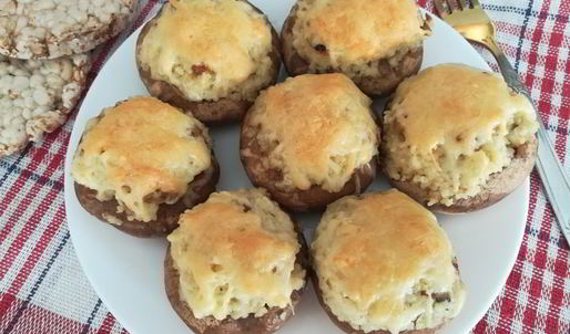 шампиньоны, фаршированные кускусом