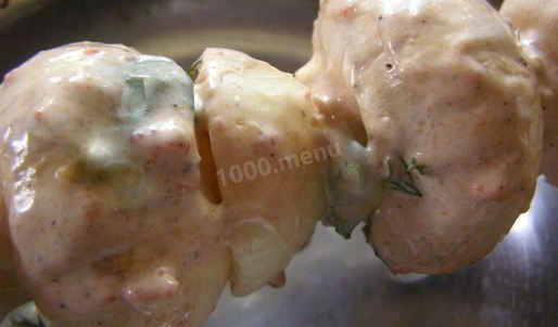 шампиньоны на костре