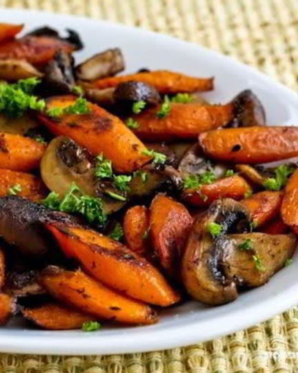 Рецепт шампиньонов с морковью