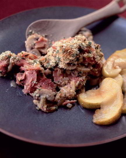 Рецепт шампиньонов с окороком