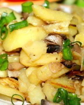 Сморчки, жареные с картошкой