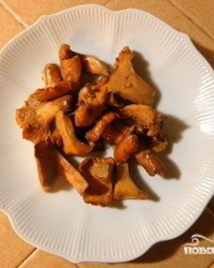 Рецепт тушеных лисичек