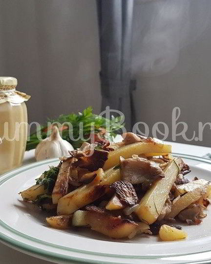 Рецепт вешенок с жареной картошкой