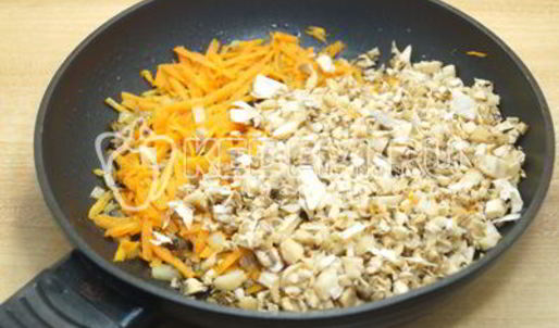 запеченные шампиньоны с овощами