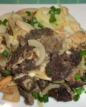 Запеченные сморчки