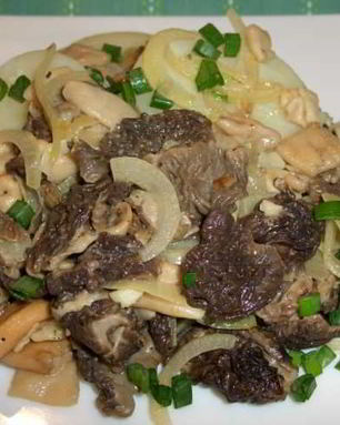 Запеченные сморчки