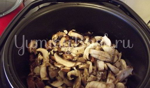 жаренные шампиньоны в мультиварке