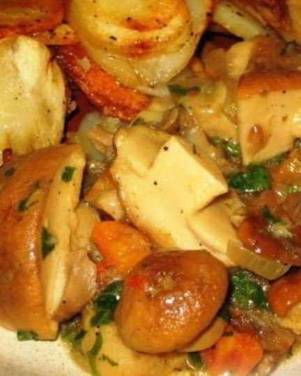 Рецепт гуляша из белых грибов