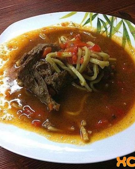 Рецепт гуляша из гуся в казане на природе