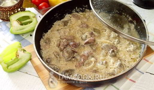 гуляш из куриной печени