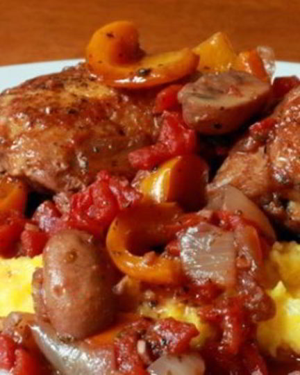 Рецепт гуляша из курицы с грибами