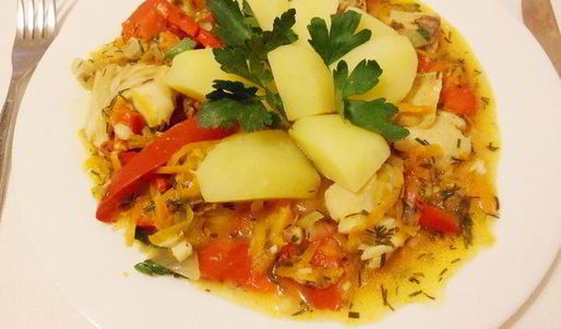 гуляш из тилапии