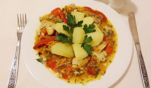 гуляш из тилапии