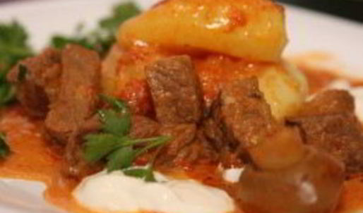 гуляш из вареной говядины