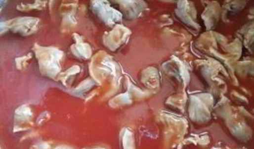 гуляш из желудков куриных