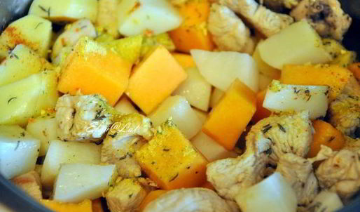 гуляш с тыквой и индейкой