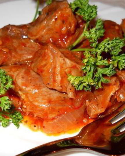 Рецепт гуляша телячий в томатном соусе