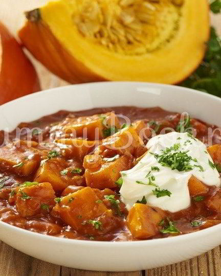 Рецепт вегетарианского гуляша из тыквы