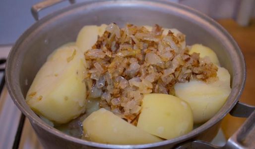 картофельное пюре с луком