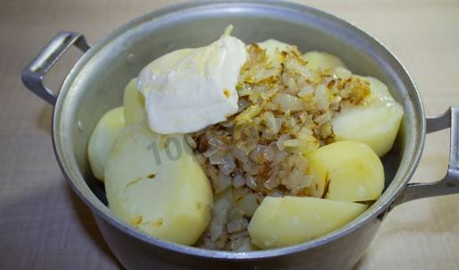 картофельное пюре с луком