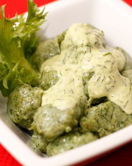 Рецепт картофельных клецек со шпинатом