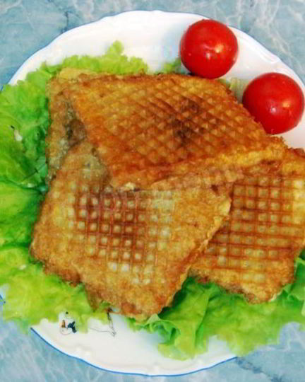 Рецепт котлеты в вафле