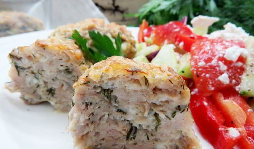 куриные котлеты с плавленным сыром