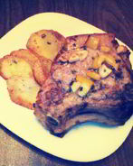 Свиная котлета с картофелем