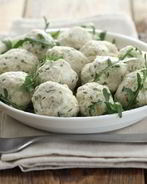 Куриные ньокки с зеленью на пару