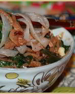 Лапша ширатаки со шпинатом