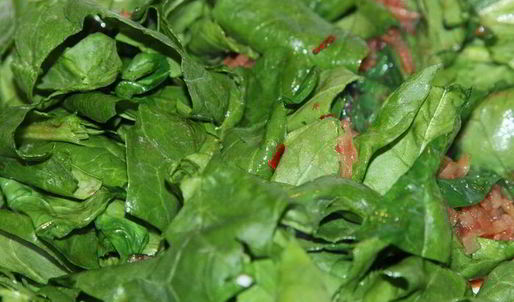 лапша ширатаки со шпинатом