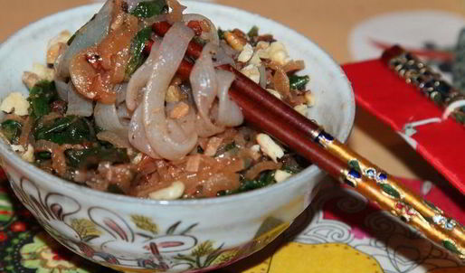 лапша ширатаки со шпинатом