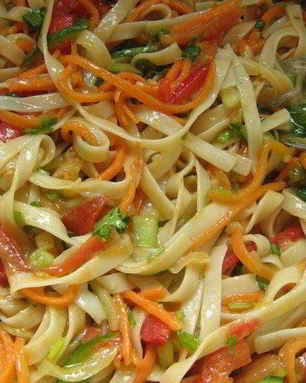 Лапша удон с овощами