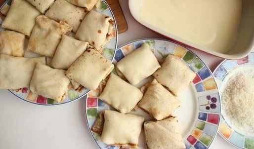 блинная лазанья с индейкой