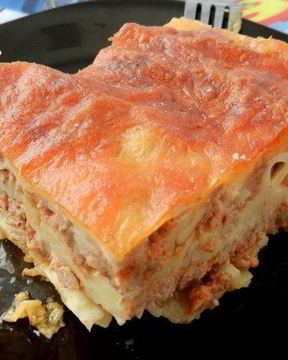 Быстрая мясная многослойная лазанья с творогом