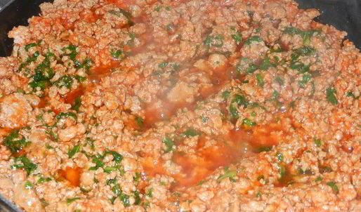 быстрая мясная многослойная лазанья с творогом