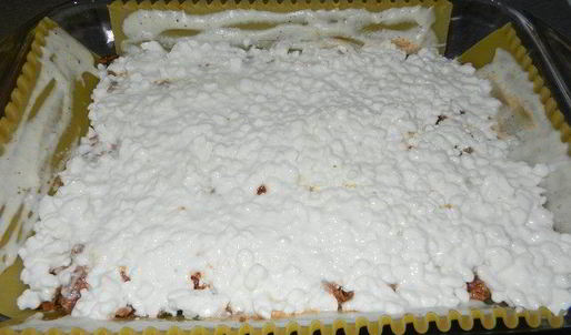 быстрая мясная многослойная лазанья с творогом