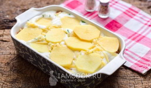 картофельная лазанья с фаршем