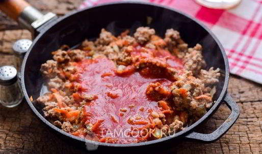 картофельная лазанья с фаршем