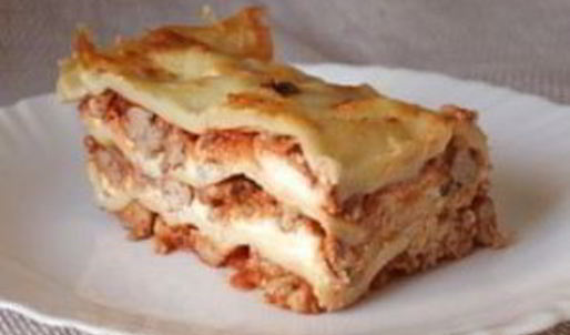 лазанья из баклажанов с фаршем