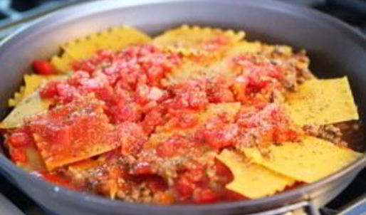 лазанья на сковороде