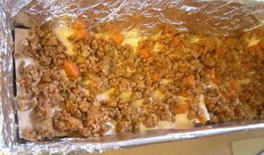 лазанья под розовым соусом