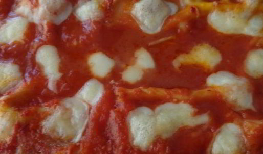 лазанья с баклажанами, рикоттой и моцареллой