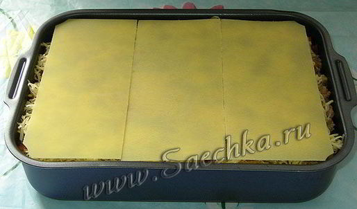 лазанья с фаршем и баклажанами