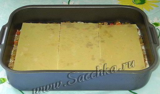 лазанья с фаршем и баклажанами