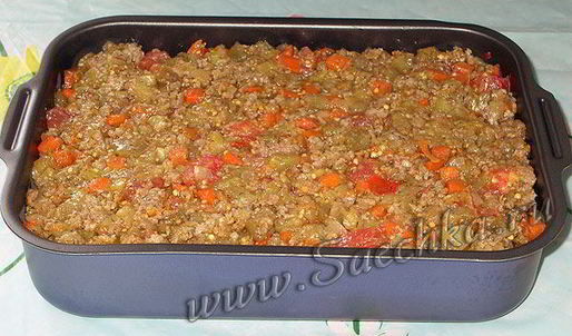 лазанья с фаршем и баклажанами