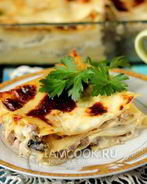 Лазанья с фаршем и грибами