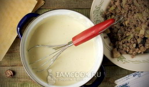 лазанья с фаршем и грибами