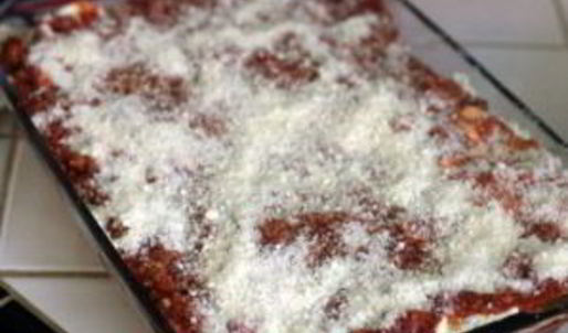 лазанья с фаршем и моцареллой