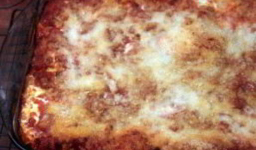 лазанья с фаршем и моцареллой